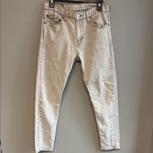 Levi’s 512 Slim Taper Jeans Beige Stretch Denim Men’s 30x30